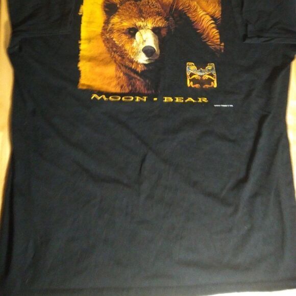 Vintage Moon Bear Brown Bear Grizzly Bear T-Shirt - Picture 2 of 8